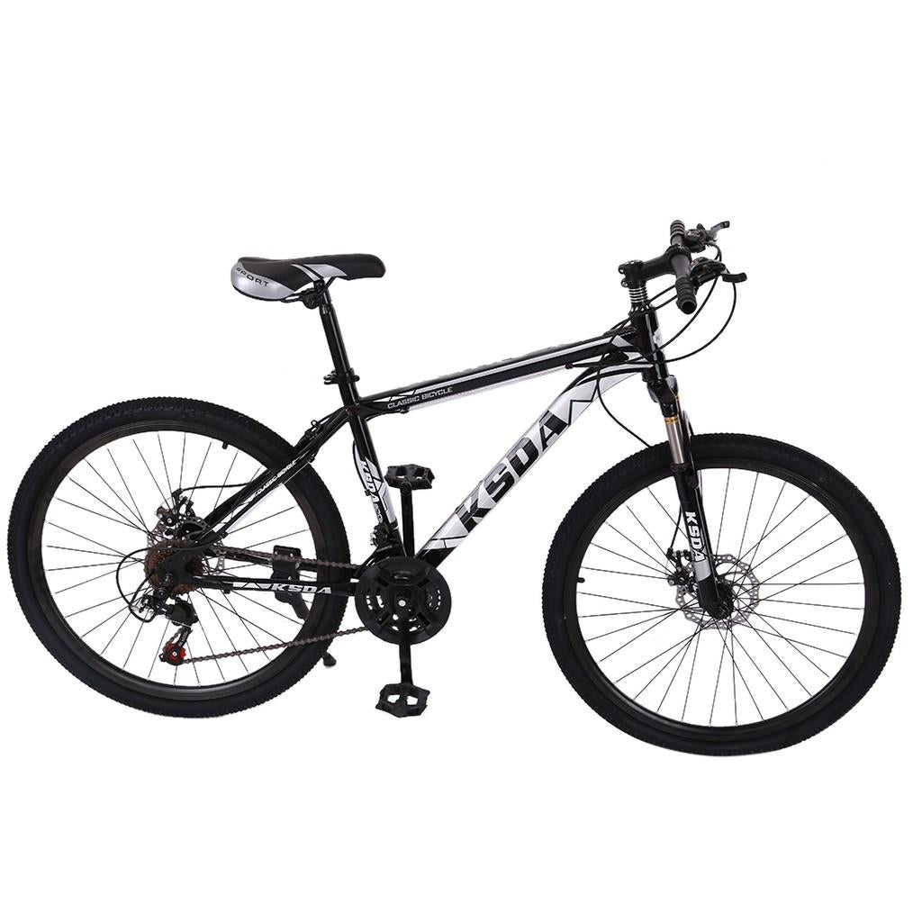 VANLOFE Aluminum Mountain Bike for Men,26-inch Wheels,Mens Frame,Black