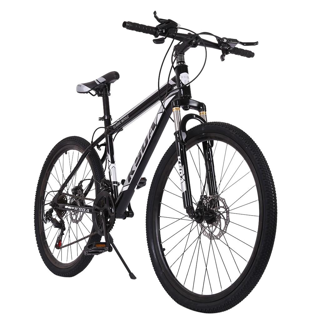 VANLOFE Aluminum Mountain Bike for Men,26-inch Wheels,Mens Frame,Black
