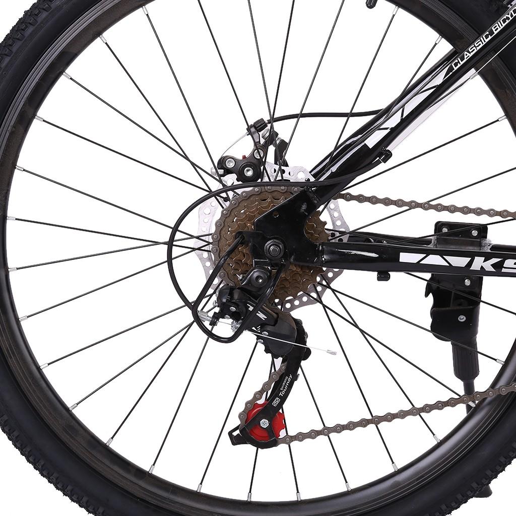 VANLOFE Aluminum Mountain Bike for Men,26-inch Wheels,Mens Frame,Black