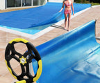 stainless steel solar cover reel swimming pools 14 feet wide for inground pool