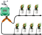 BBGS Irrigation System with Timer, DIY Micro Drip Irrigation Kit Adjustable Nozzle Automatic Garden Plant Watering System for Patio, Greenhouse, Lawn (Color : Style 5)