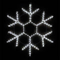 36 in. 218-Light LED Cool White 18 Point Hanging Snowflake Decor