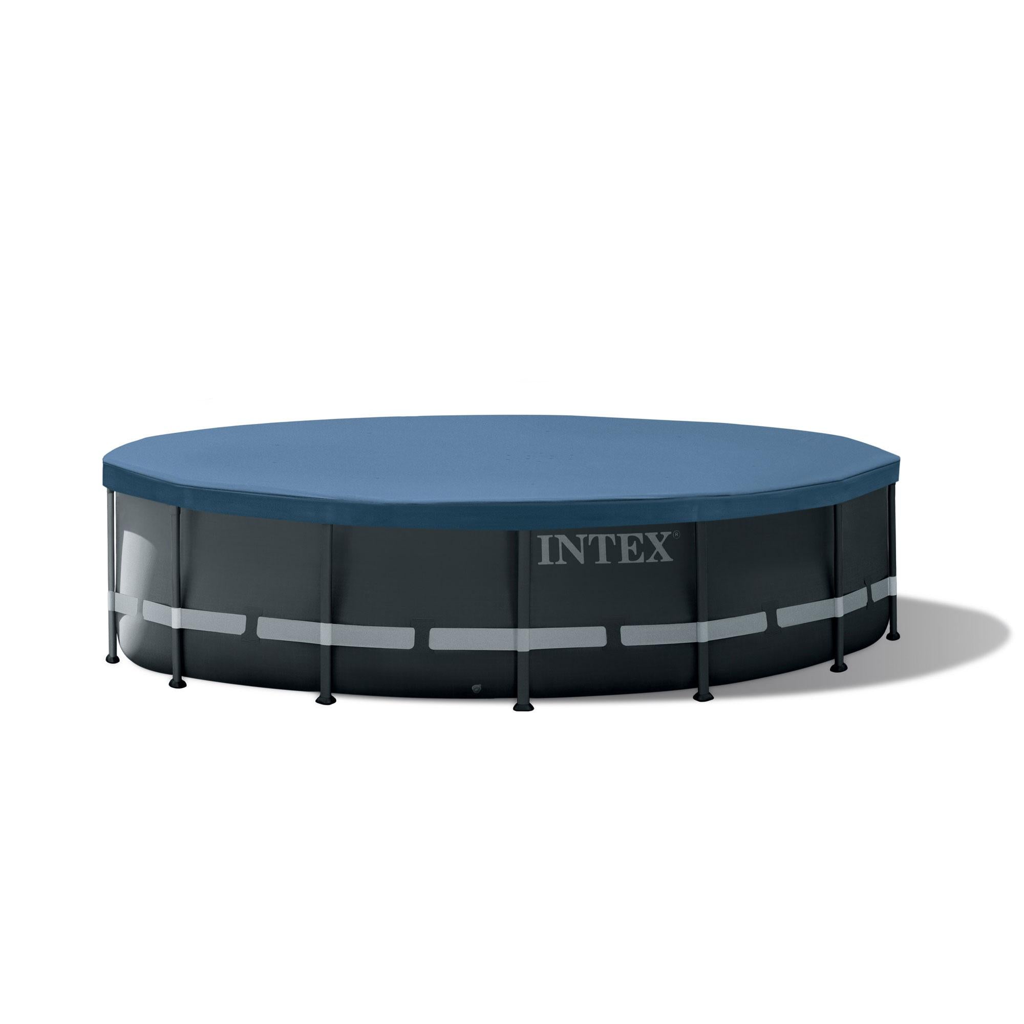 Ultra XTR 16ft x 48in Outdoor Above Ground Swimming Pool Set w/ Pump Bundle w/ 700 Gal Per Hour Pool Cleaner Robot Vacuum