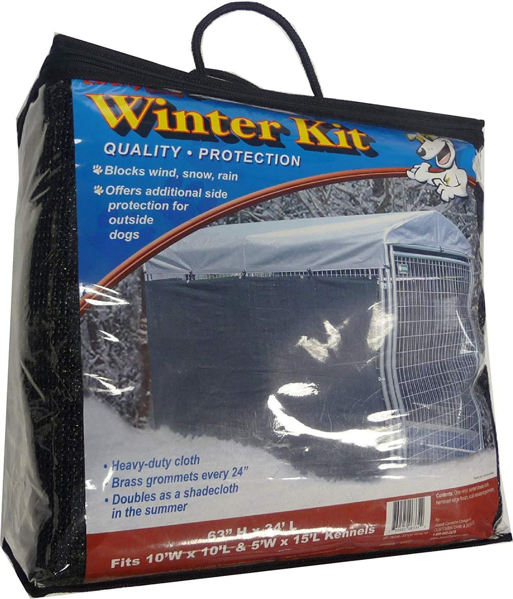 Dog Kennel Shade Wind Screen - Weather Guard Extra LarShade Cloth with Grommets