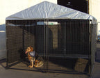Dog Kennel Shade Wind Screen - Weather Guard Extra LarShade Cloth with Grommets