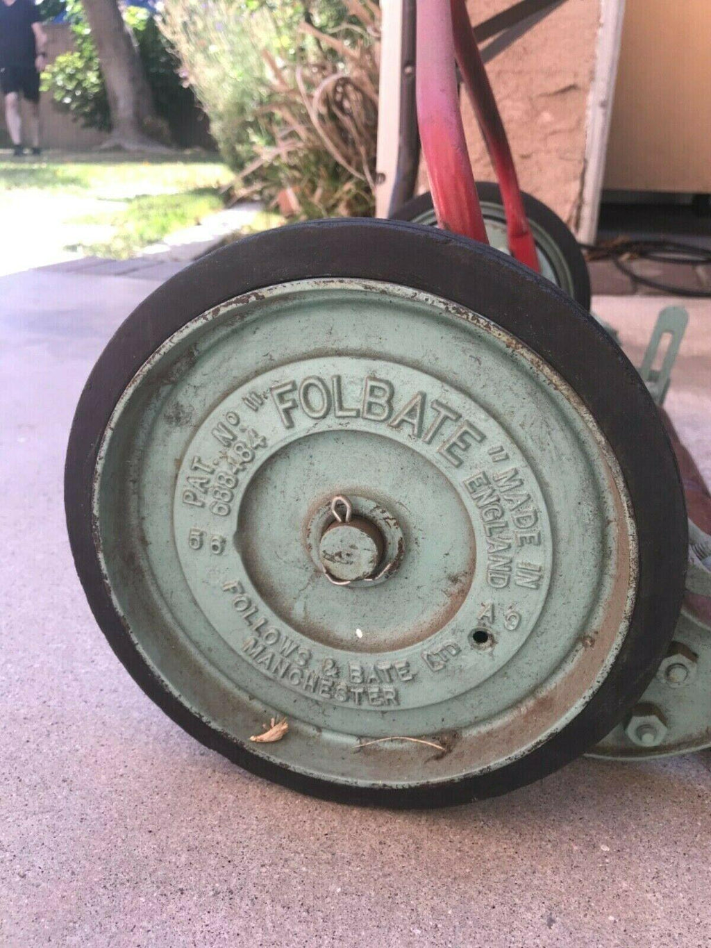 RARE Vintage Folbate Push Reel Lawn Mower Made in England