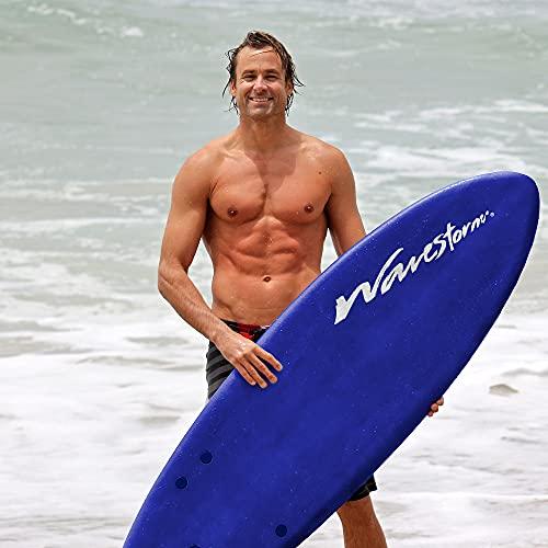 Wavestorm -Soft Top Foam 56" Surfboard/Fish Swallow Tail Surfboard for Beginners and All Surfing Levels Youth Complete Set Inclu