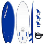 Wavestorm -Soft Top Foam 56" Surfboard/Fish Swallow Tail Surfboard for Beginners and All Surfing Levels Youth Complete Set Inclu