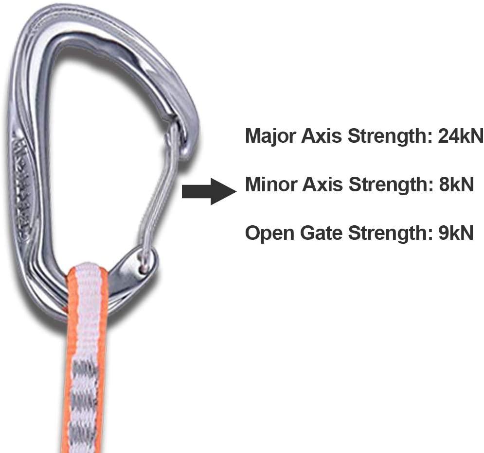 KAILAS draws Climbing Rescue draw Set 12CM 18CM Vim Wire Straight Gate and Bent Gate Keylock Carabiner