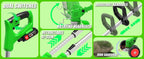21V Electric Weed Wacker, Cordless Weed Eater Battery Powered, Lightweight Stringless Weed Trimmer with 2 Battery Operated &amp; Wheels, 4 in 1 Grass Trimmer/Brush Cutter/Lawn Edger/Mower for Garden Yard