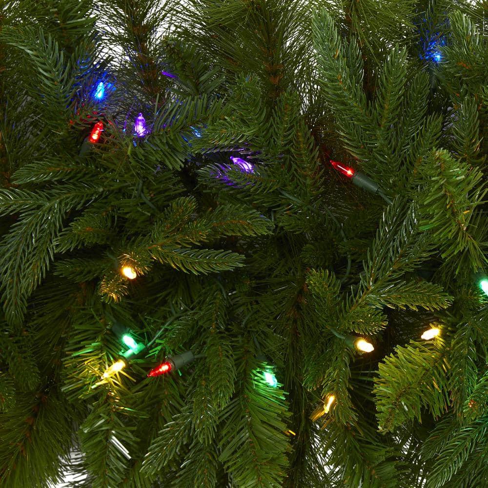 6 ft. x 18 in. Pre-Lit Christmas Pine Extra Wide Artificial Garland with 100 Multi-Colored LED Lights