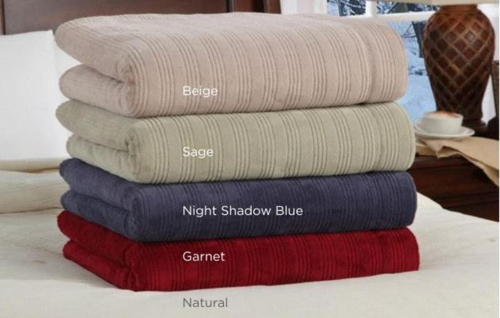 Soft Heat by Perfect Fit | Ultra Soft Plush Electric Heated Warming Blanket with Safe &amp; Warm, King, Garnet Red