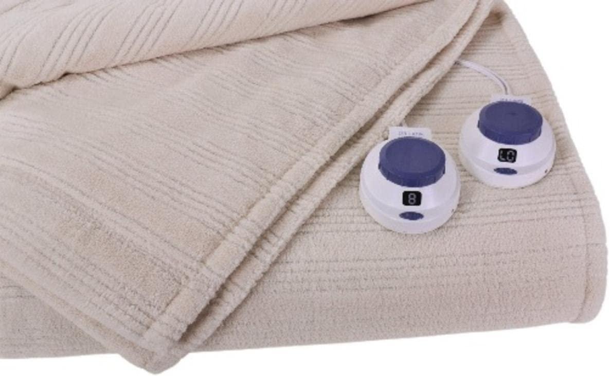 Soft Heat by Perfect Fit | Ultra Soft Plush Electric Heated Warming Blanket with Safe &amp; Warm, King, Garnet Red