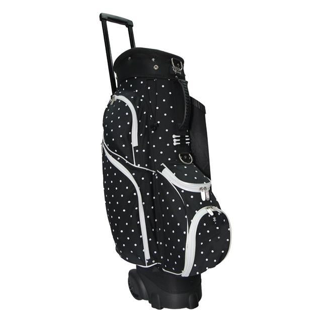 RJ Sports SP9446 Spinner X Transport Cart Golf Bags - Polk A Dot - 15 x 12 x 36 in.