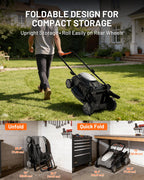 18-inch 40V Brushless Lawn Mower for Garden Yards, Lightweight Cordless Lawn Mower Battery Powered with 6-Position Height Adjustment, 2x5.0Ah Battery Included