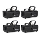 American DJ  1 Liter Medium Size Mobile Smoke Fog Machine w/ Remotes (4 Pack)