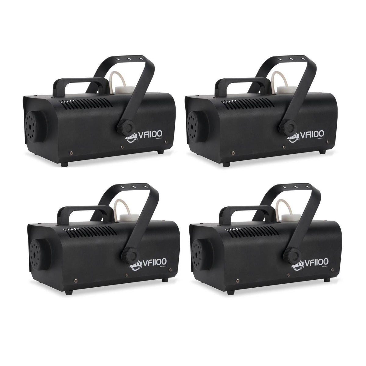 American DJ  1 Liter Medium Size Mobile Smoke Fog Machine w/ Remotes (4 Pack)
