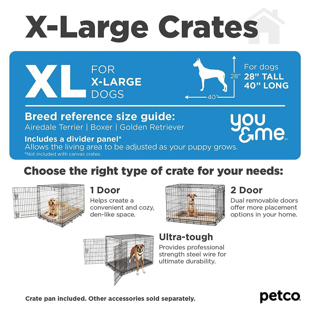 You &amp; Me Ultra Tough 2-Door Folding Dog Crate