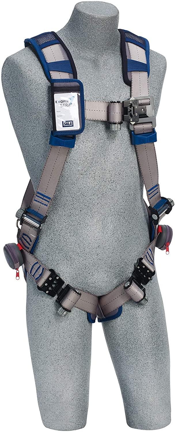 3M DBI-Sala Exofit STRATA Vest-Style Harness 1112476, Grey, Blue, Medium, 1 Ea