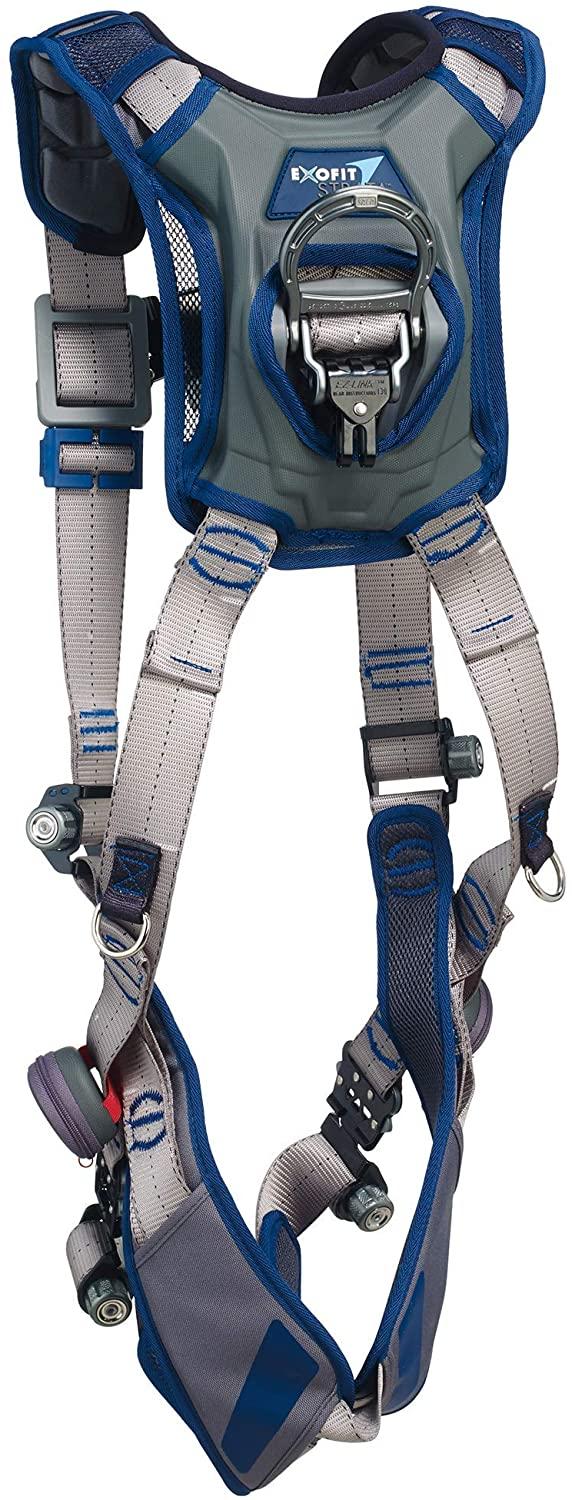 3M DBI-Sala Exofit STRATA Vest-Style Harness 1112476, Grey, Blue, Medium, 1 Ea