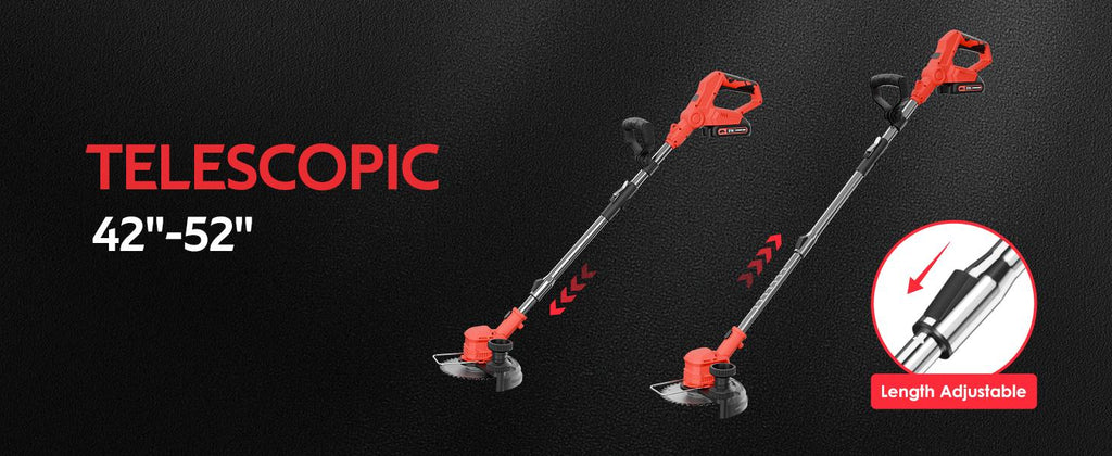 Electric String Trimmer, 3 in 1 Cordless Weed Wacker Grass Eater, Brushless Weed Eater, Grass Trimmer with 2 x 24V Batteries and Charger for Lawn, Yard and Brush Trimming