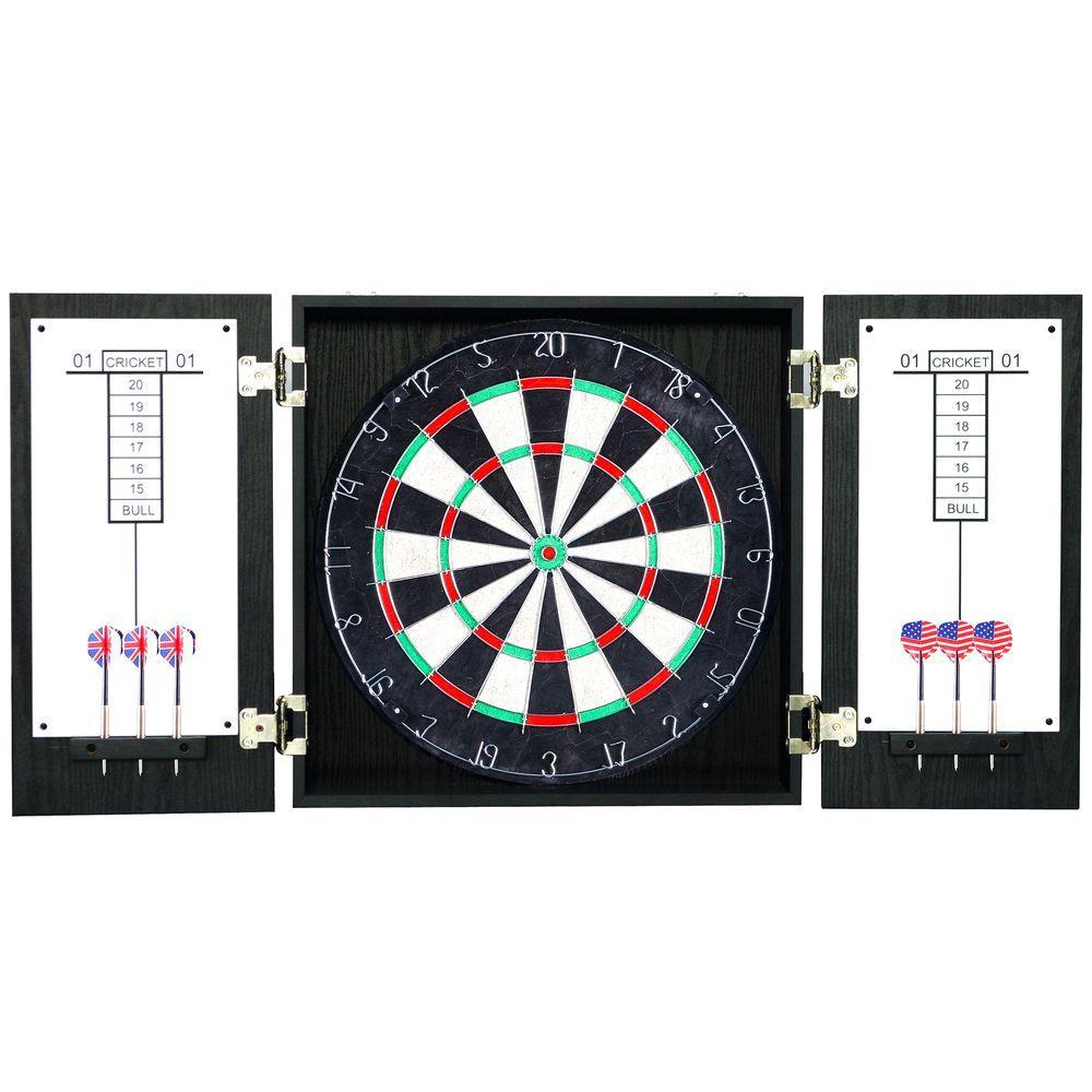 Black Winchester Dartboard and Cabinet Set
