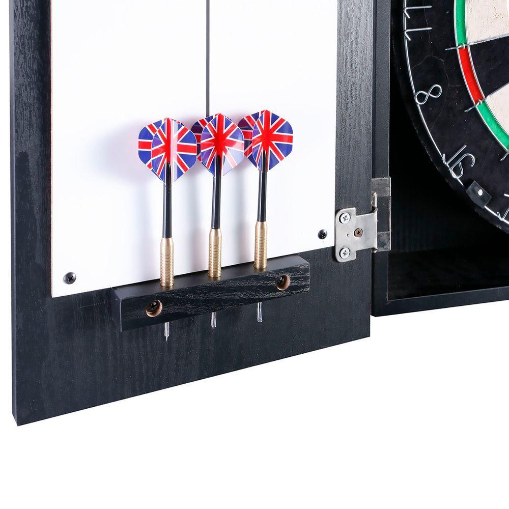 Black Winchester Dartboard and Cabinet Set