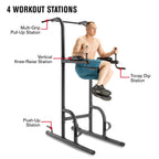 Weider Power Tower with Four Workout Stations and 300 lb. User Capacity