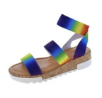 Ladies Summer Multi-Color Platform Sandals