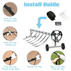 Costway 21 Ft Pool Cover Reel Set Aluminum In-ground Swimming Pool Solar Cover Reel
