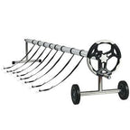 Costway 21 Ft Pool Cover Reel Set Aluminum In-ground Swimming Pool Solar Cover Reel
