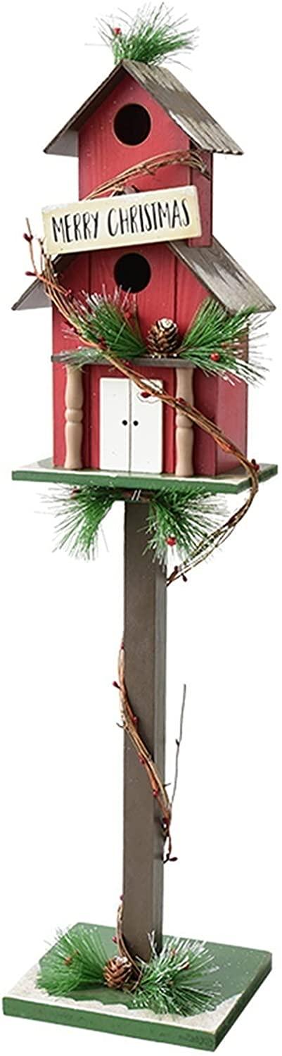 SMYONGPINGLED Lights with Light String Mailbox Christmas Decorations Red Mailbox Bird House Cabin Indoor and Outdoor for Christmas Party Festival Year Craft Supplies 27 Indoor and Outdoor wa