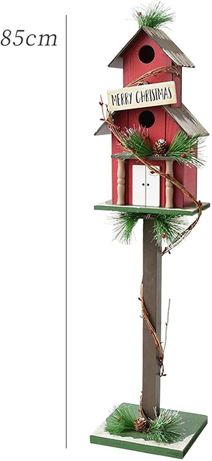 SMYONGPINGLED Lights with Light String Mailbox Christmas Decorations Red Mailbox Bird House Cabin Indoor and Outdoor for Christmas Party Festival Year Craft Supplies 27 Indoor and Outdoor wa