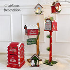 SMYONGPINGLED Lights with Light String Mailbox Christmas Decorations Red Mailbox Bird House Cabin Indoor and Outdoor for Christmas Party Festival Year Craft Supplies 27 Indoor and Outdoor wa