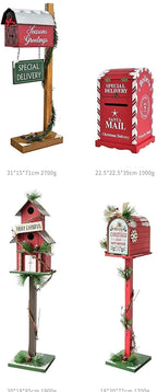 SMYONGPINGLED Lights with Light String Mailbox Christmas Decorations Red Mailbox Bird House Cabin Indoor and Outdoor for Christmas Party Festival Year Craft Supplies 27 Indoor and Outdoor wa