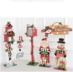 SMYONGPINGLED Lights with Light String Mailbox Christmas Decorations Red Mailbox Bird House Cabin Indoor and Outdoor for Christmas Party Festival Year Craft Supplies 27 Indoor and Outdoor wa