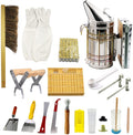 gifhome beekeeping supplies tool kit, 17 pcs beekeeper bee hives and supplies starter kit, includes bee hive smoker, hive scraper tools,queen marking