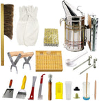 gifhome beekeeping supplies tool kit, 17 pcs beekeeper bee hives and supplies starter kit, includes bee hive smoker, hive scraper tools,queen marking