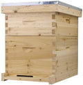 starter bee hive with frames &amp; wax coated foundations (nu8-1d1m)