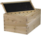 starter bee hive with frames &amp; wax coated foundations (nu8-1d1m)