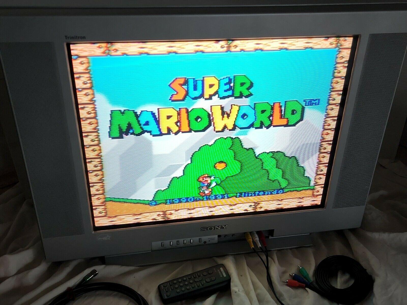vtg 2003 sony 24" crt retro gaming tv tube rca gamer flatscreen tested remote