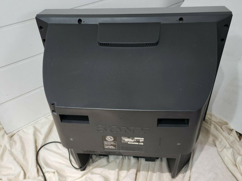 vtg 2003 sony 24" crt retro gaming tv tube rca gamer flatscreen tested remote