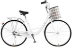 Cruiser Bikes 26 inch Classic Retro Bicycles for Women Comfortable Commuter Bike for Leisure Picnics&amp;Shopping,Road Bike,Women's Seaside Travel Bicycle with Baskets&amp;Rear Racks