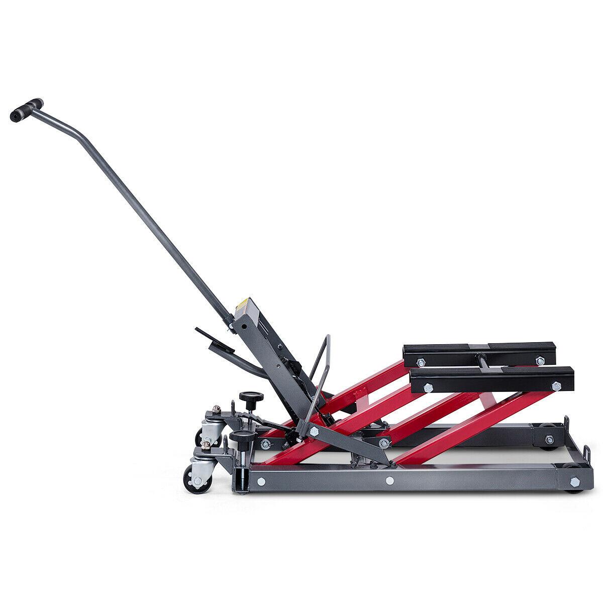 Motorcycle ATV Jack Lift Stand Quad Dirt Street Bike Hoist  1500 Lbs New