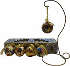 Set of Christmas Tree Decorations Yolochka Wooden Hanging Balls Ornaments. in Russia.