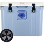 Elite 55 Qt. Rotational-Molded Customizable Cooler System with 1-Set of Beach Wheels in Corn Flower