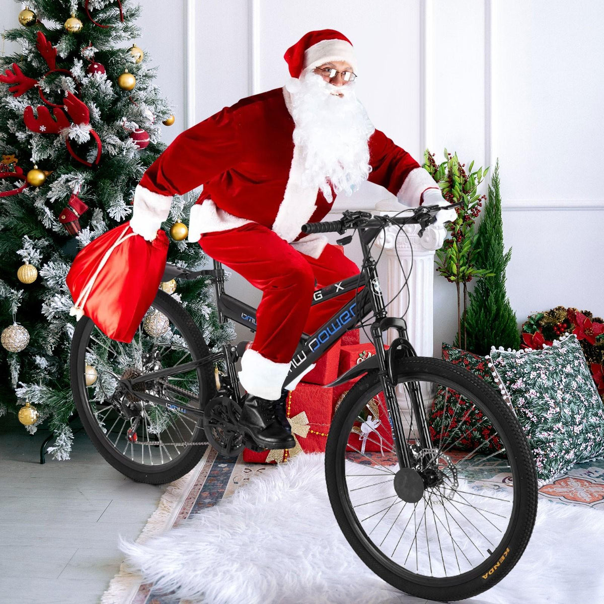 Hxroolrp 26In Carbon Steel Mountain Bike s21 Speed Bicycle Full Suspension Mtb