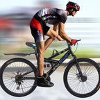 Hxroolrp 26In Carbon Steel Mountain Bike s21 Speed Bicycle Full Suspension Mtb