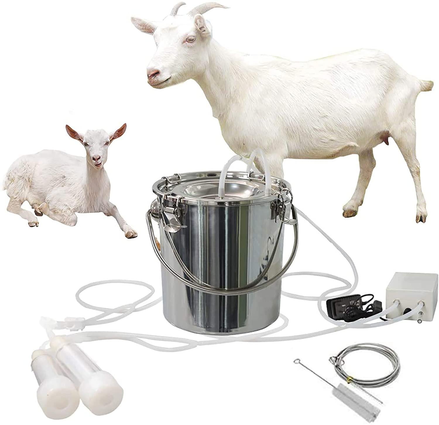 automatic portable livestock milking equipment, portable pulsation vacuum pump goat milker livstock milking machine, 14l goat milking machine, cow milking machine electric, common for cattle and shee