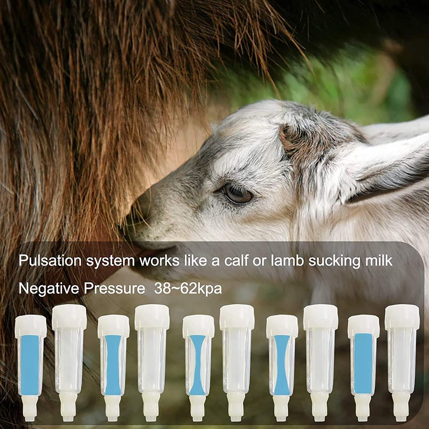 automatic portable livestock milking equipment, portable pulsation vacuum pump goat milker livstock milking machine, 14l goat milking machine, cow milking machine electric, common for cattle and shee